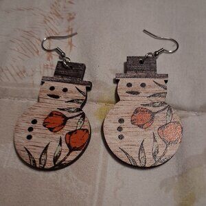 handmade snow man earringsfinal price no more discounts pls struggling mama